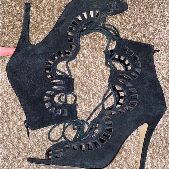 ShoeMint Lace Up Heels - Picture 4 of 8